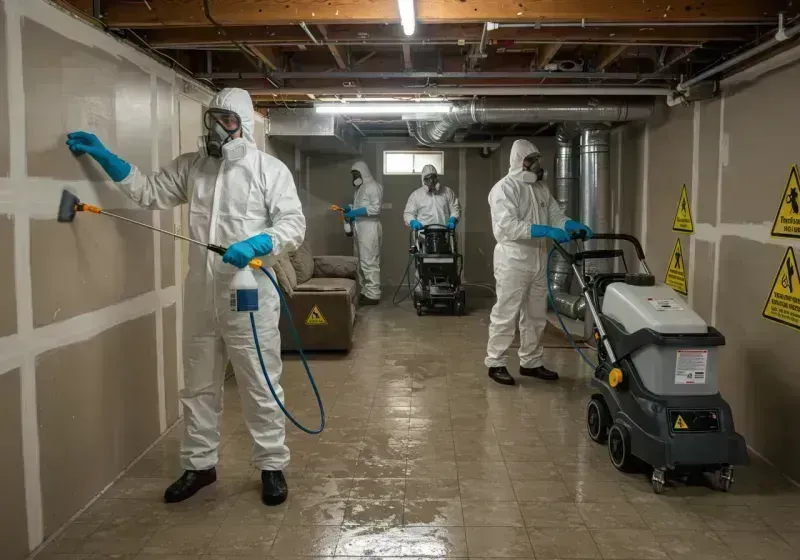 Basement Moisture Removal and Structural Drying process in Marshall County, IN